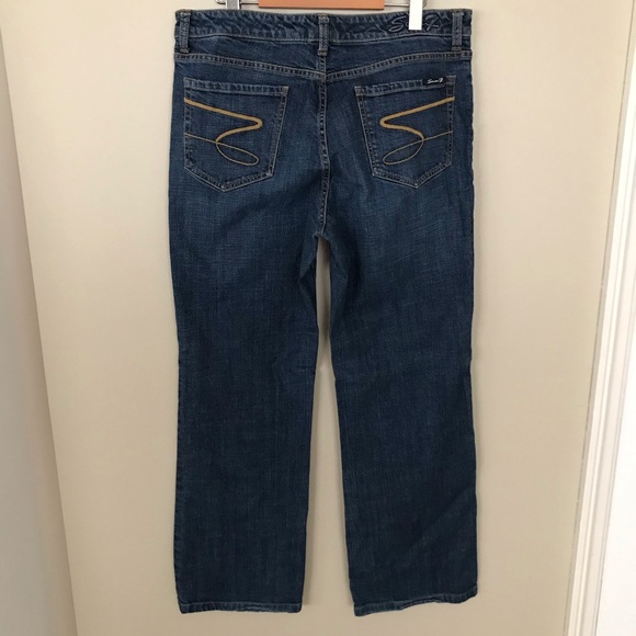 SEVEN7 Studio Flare Jeans in dark wash 5 pocket - Picture 5 of 11